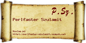 Perlfaster Szulamit névjegykártya